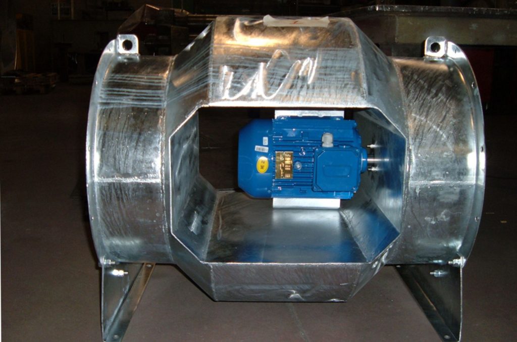 Bifurcated fan used within an Air Handling Unit to manage airflow efficiently.
