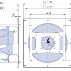 EC fan GR40I-ZID.GG.CR 116897/A01 technical drawing