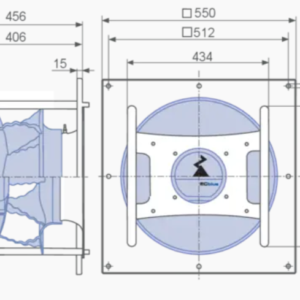 EC fan GR40I-ZID.GG.CR 116898/A01 technical drawing