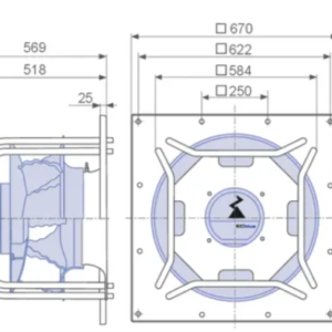 EC fan GR50I-ZID.GQ.CR 116906/A01 technical drawing